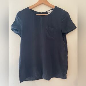 Sezane Black Short Sleeve Tee